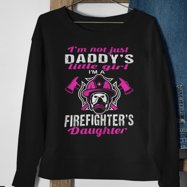 Firefighter Proud Daughter Of Firefighter Dad Funny Firemans Girl Sweatshirt Gifts for Old Women