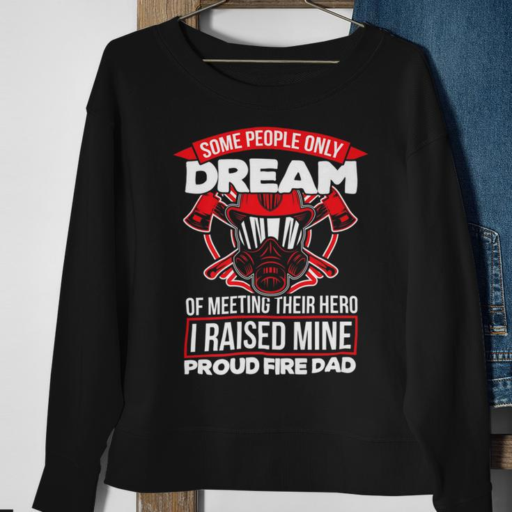 Firefighter Proud Fire Dad Firefighter Dad Of A Fireman Father _ V2 Sweatshirt Gifts for Old Women