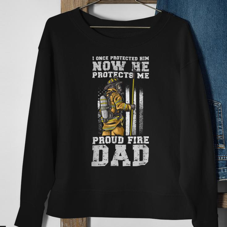Firefighter Proud Fire Dad Firefighter Dad Of A Fireman Father V2 Sweatshirt Gifts for Old Women
