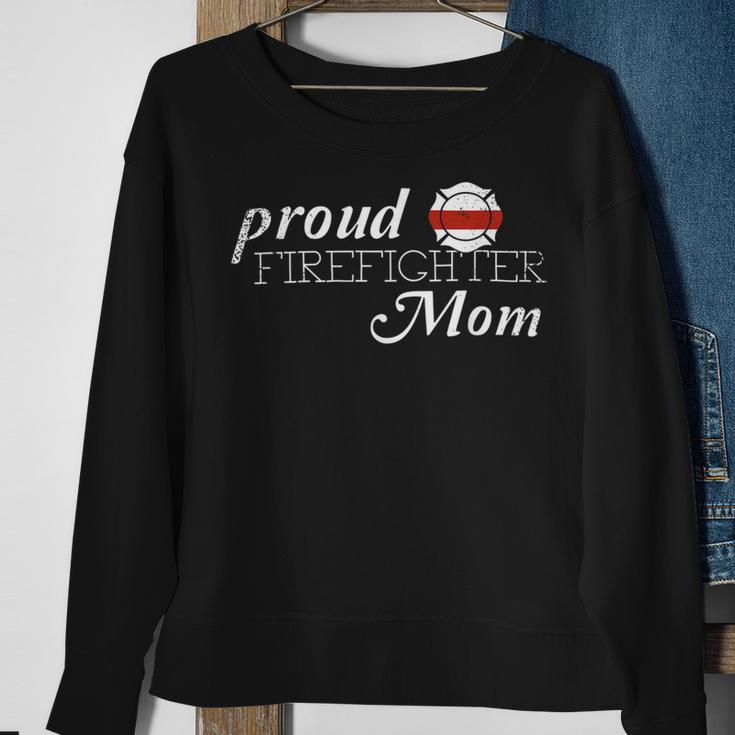 Firefighter Proud Firefighter Mom FirefighterHero Thin Red Line Sweatshirt Gifts for Old Women