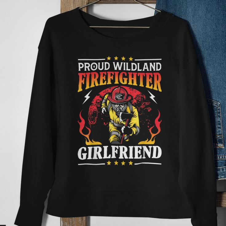 Firefighter Proud Wildland Firefighter Girlfriend Gift Sweatshirt Gifts for Old Women