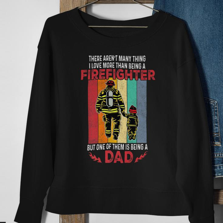 Firefighter Retro Vintage Father And Son Firefighter Dad Fathers Day V2 Sweatshirt Gifts for Old Women