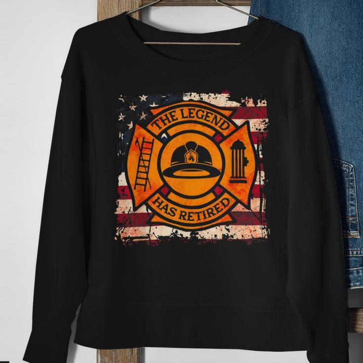 Firefighter The Legend Has Retired Fireman Firefighter Sweatshirt Gifts for Old Women