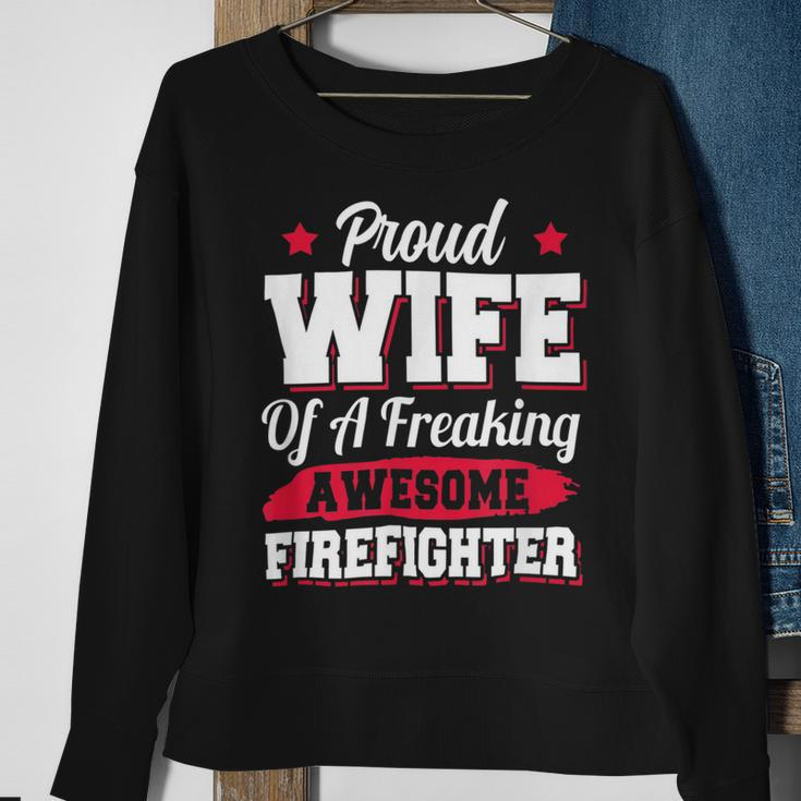 Firefighter Volunteer Fireman Firefighter Wife V2 Sweatshirt Gifts for Old Women