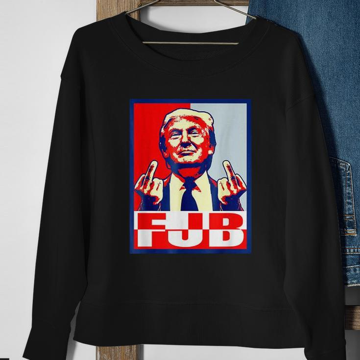 Fjb Trump Middle Finger Tshirt Sweatshirt Gifts for Old Women