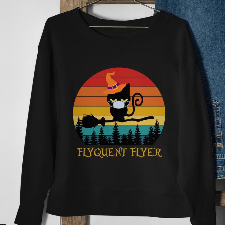 Flyquent Flyer Cat Halloween Quote Sweatshirt Gifts for Old Women