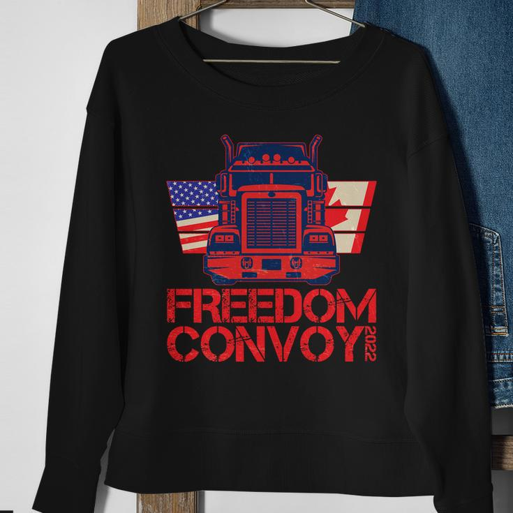 Freedom Convoy 2022 Usa Canada Truckers Sweatshirt Gifts for Old Women