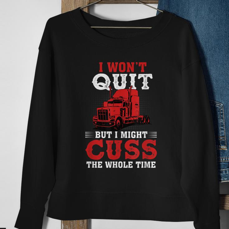 Fun Gift For Truck Drivers Cool Gift Sweatshirt Gifts for Old Women