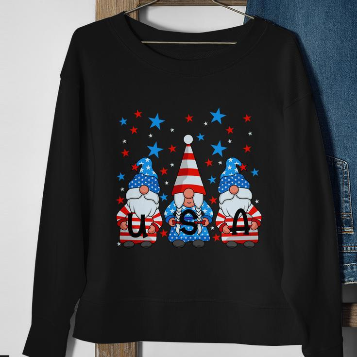 Funny 4Th Of July Gnomes Patriotic American Flag Cute Gnome Meaningful Gift Sweatshirt Gifts for Old Women