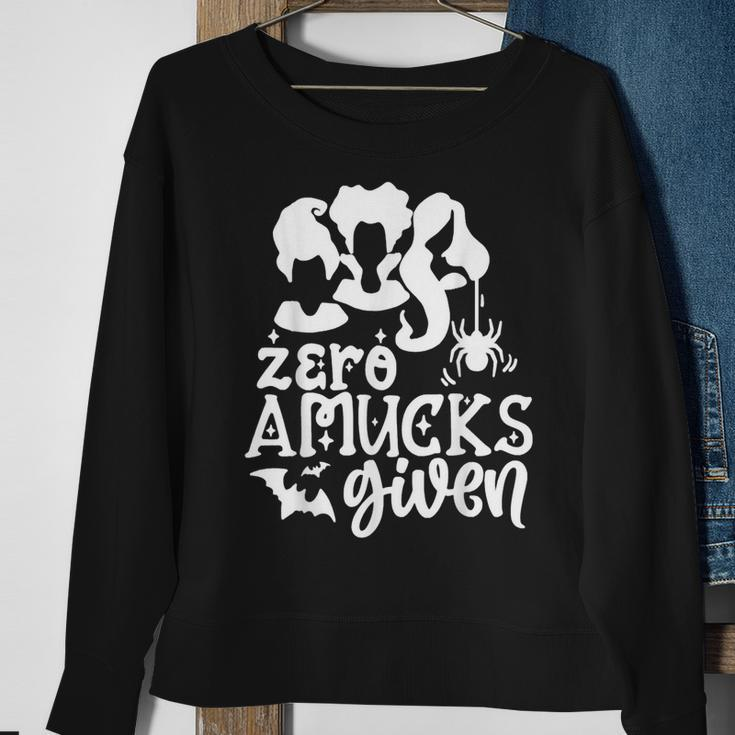 Funny Amuck Halloween Witch - Zero Amucks Given Costume Sweatshirt Gifts for Old Women
