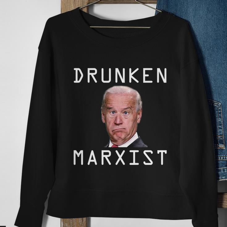 Funny Anti Biden Drunken Marxist Joe Biden Sweatshirt Gifts for Old Women
