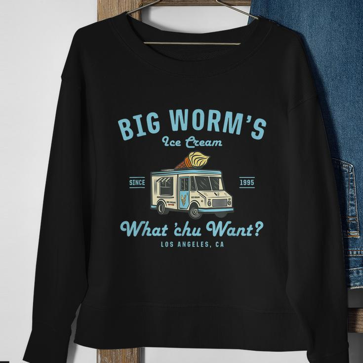 Funny Big Worms Ice Cream Truck Gift What Chu Want Gift Tshirt Sweatshirt Gifts for Old Women