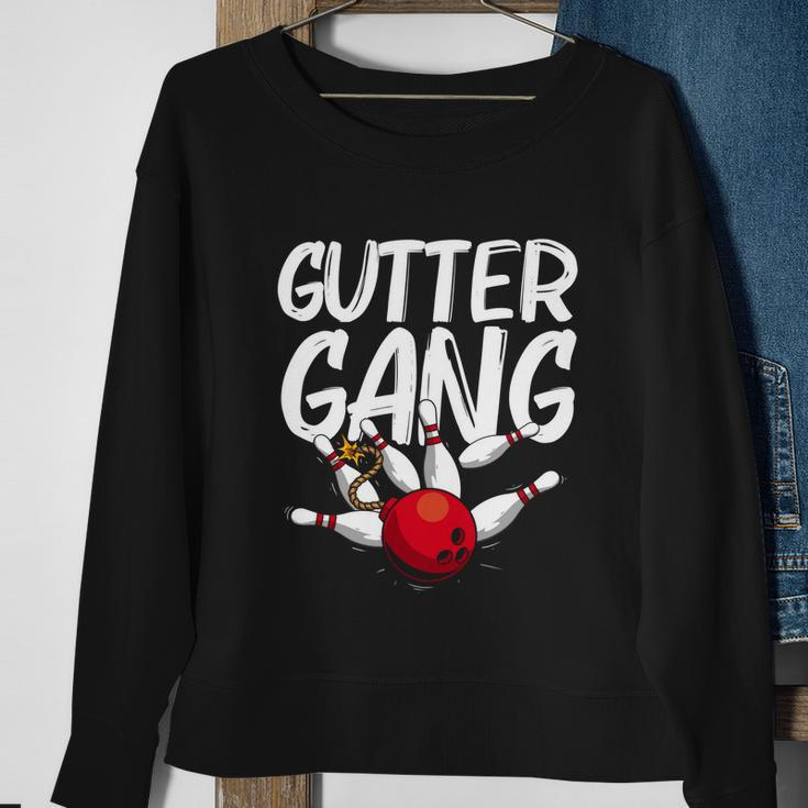 Funny Bowling Gift For Men Women Cool Funny Gutter Gang Bowlers Gift Sweatshirt Gifts for Old Women