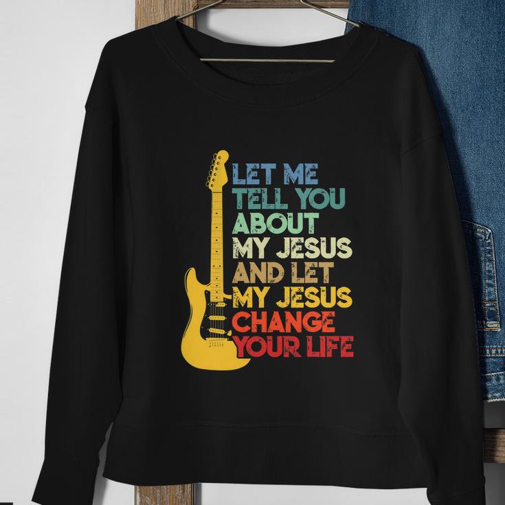 Funny Christian Bible Guitar Player Sweatshirt Gifts for Old Women