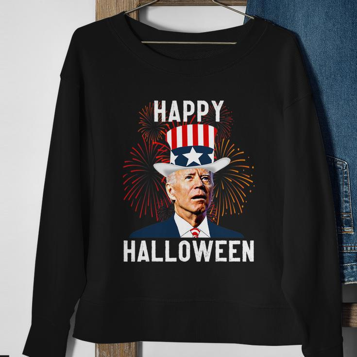 Funny Joe Biden Happy Halloween For Fourth Of July V2 Sweatshirt Gifts for Old Women