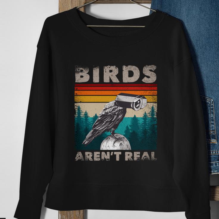 Funny Meme Birds Surveillance Truther Cctv Bird Arent Real Gift Sweatshirt Gifts for Old Women