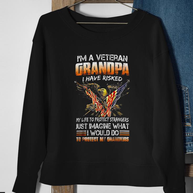 Funny Veteran Gift Grandpa Proud Vet Grandfather Fathers Day Gift Tshirt Sweatshirt Gifts for Old Women