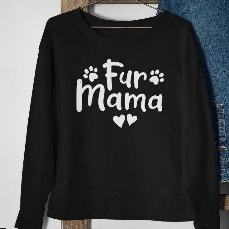 Fur Mama Paw Floral Design Dog Mom Mothers Day Sweatshirt Gifts for Old Women