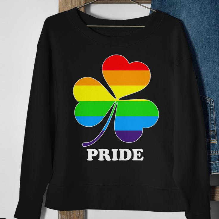 Gay Pride Cloverleaf Rainbow Tshirt Sweatshirt Gifts for Old Women