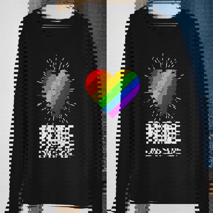 Gay Pride Love Is Love Lgbt Sweatshirt Gifts for Old Women