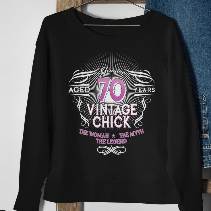 Genuine Aged 70 Years Vintage Chick 70Th Birthday Tshirt Sweatshirt Gifts for Old Women