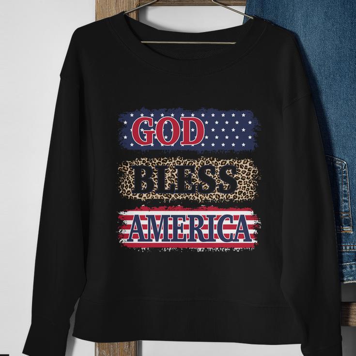 God Bless America Patriotic 4Th Of July Independence Day Gift Sweatshirt Gifts for Old Women