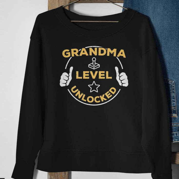 Grandma Level Unlocked Soon To Be Grandma Gift Sweatshirt Gifts for Old Women