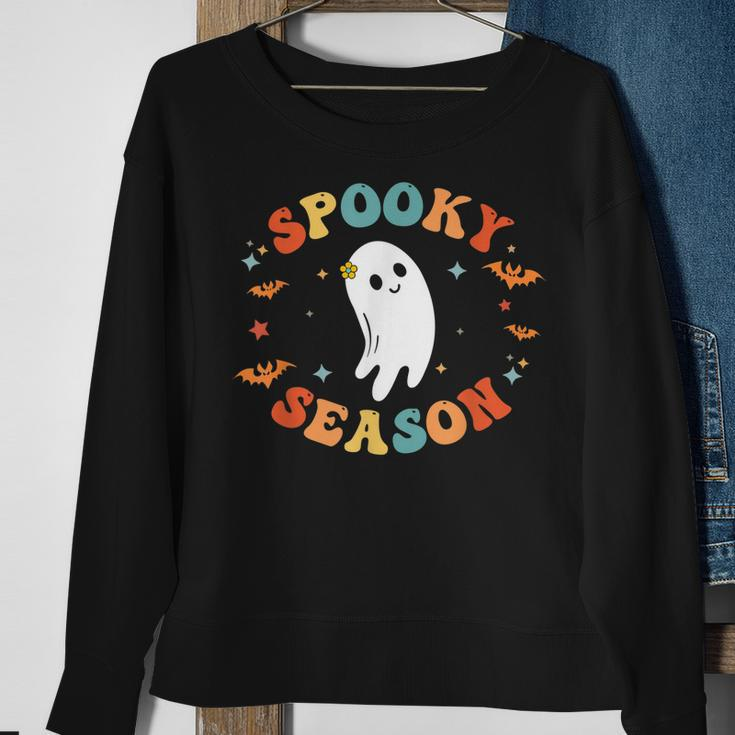 Groovy Spooky Season Halloween Costume For Women Halloween Sweatshirt Gifts for Old Women