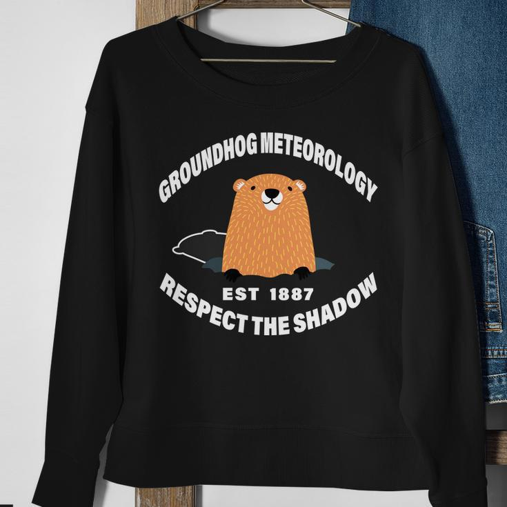 Groundhog Meteorology Respect The Shadow Tshirt Sweatshirt Gifts for Old Women