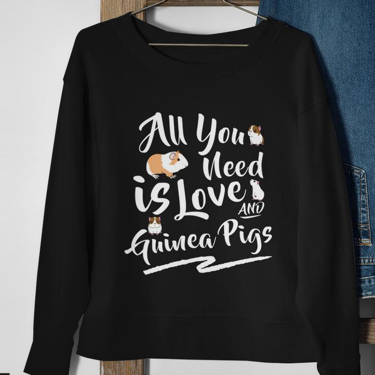 Guinea Pig Lover Gift Love And Guinea Pigs Guinea Pig Mom Gift Graphic Design Printed Casual Daily Basic Sweatshirt Gifts for Old Women