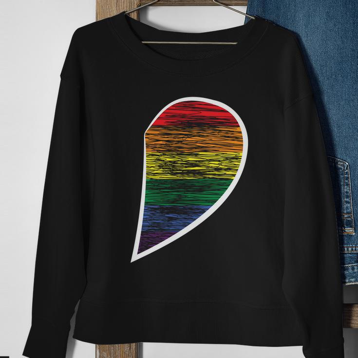 Halfheart Lgbt Gay Pride Lesbian Bisexual Ally Quote Sweatshirt Gifts for Old Women