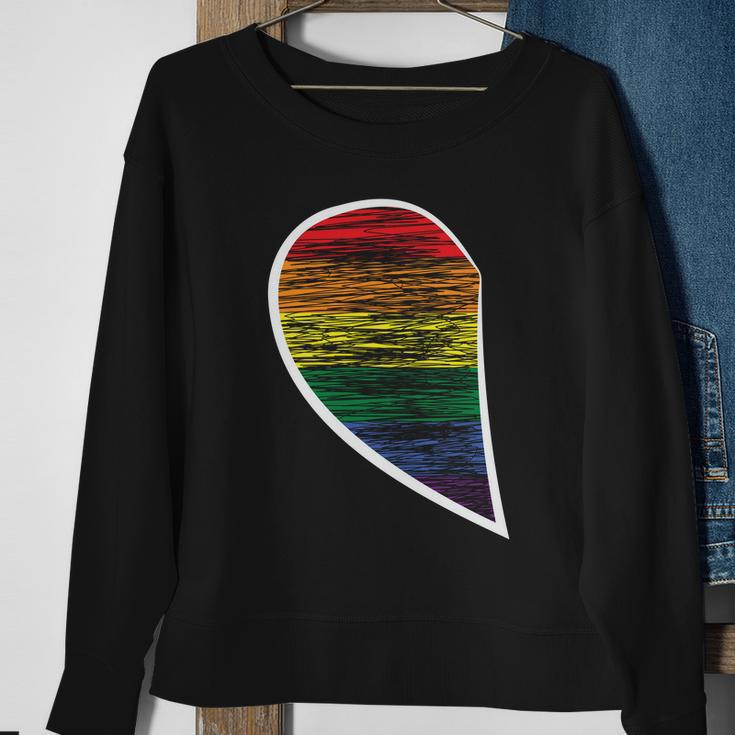 Halfheart Lgbt Gay Pride Lesbian Bisexual Ally Quote V2 Sweatshirt Gifts for Old Women