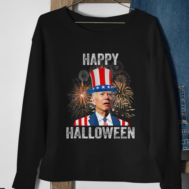 Halloween Funny Happy 4Th Of July Anti Joe Biden Sweatshirt Gifts for Old Women