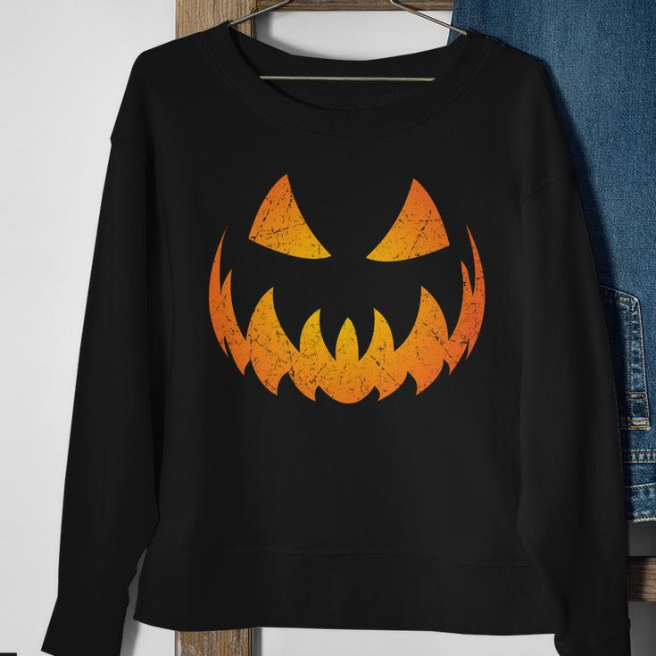 Halloween Pumpkin Jack Olantern Face Sweatshirt Gifts for Old Women
