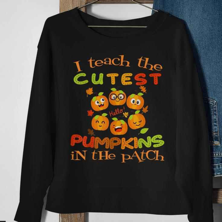 Halloween Teacher Cutest Pumpkin Patch Kindergarten Teacher Sweatshirt Gifts for Old Women