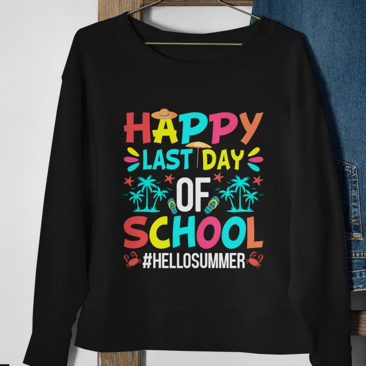 Happy Last Day Of School Hello Summer First Day Of Summer Gift Sweatshirt Gifts for Old Women
