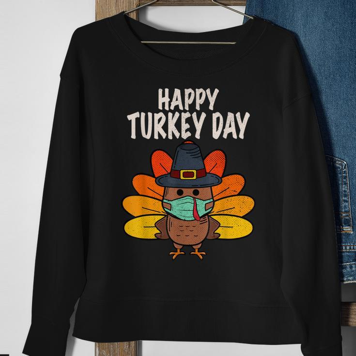 Happy Turkey Day Funny Thanksgiving 2021 Autumn Fall Season V2 Sweatshirt Gifts for Old Women