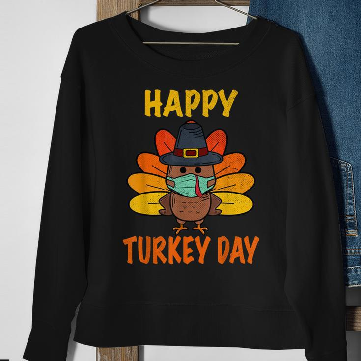 Happy Turkey Day Funny Thanksgiving 2021 Autumn Fall Season V3 Sweatshirt Gifts for Old Women