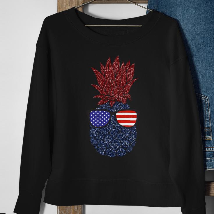 Hawaiian Pineapple American 4Th Of July Sweatshirt Gifts for Old Women