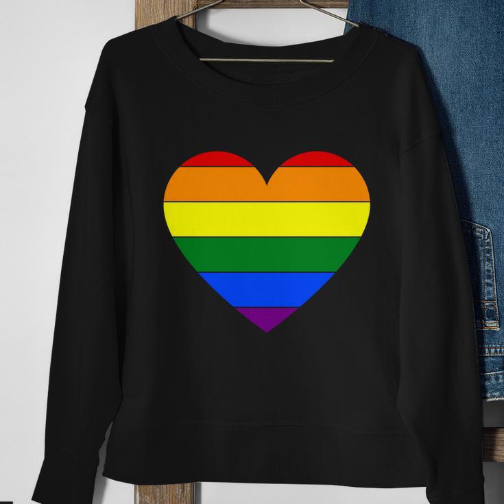 Heart Lgbt Gay Pride Lesbian Bisexual Ally Quote V3 Sweatshirt Gifts for Old Women