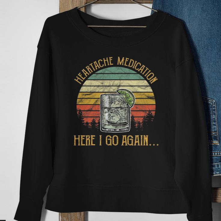 Heartache Medicationhere I Go Again&8230 Music Lover Sweatshirt Gifts for Old Women