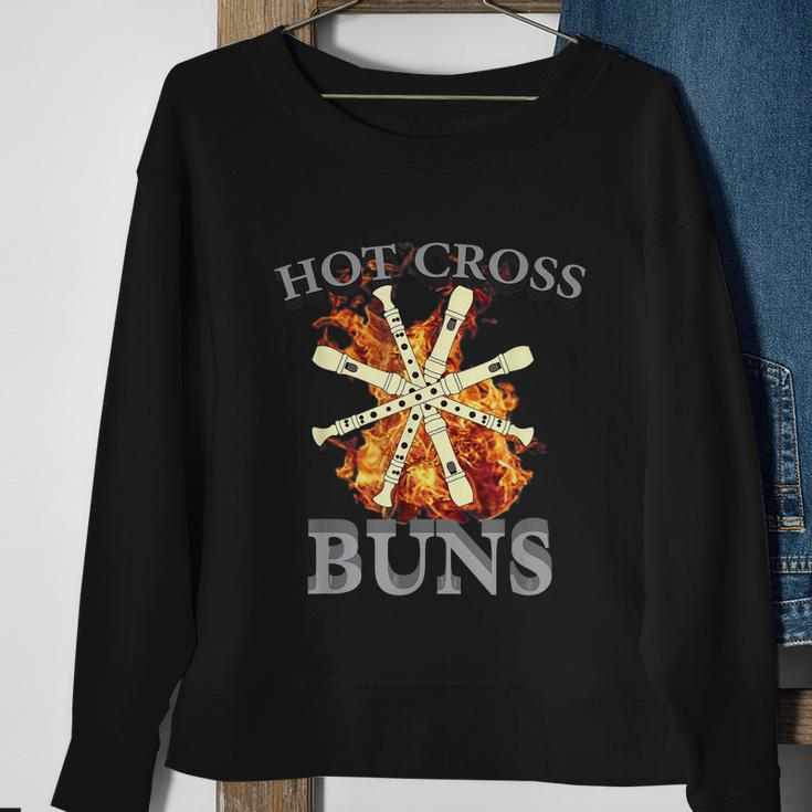 Hot Cross Buns Funny Trendy Hot Cross Buns Graphic Design Printed Casual Daily Basic Sweatshirt Gifts for Old Women