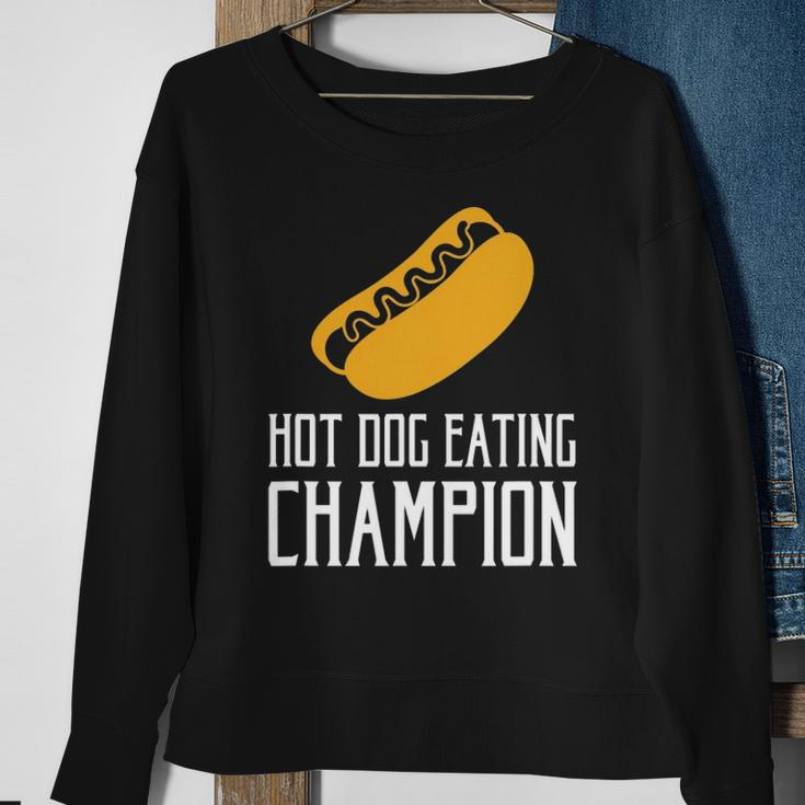 Hot Dog Eating Champion Fast Food Sweatshirt Gifts for Old Women