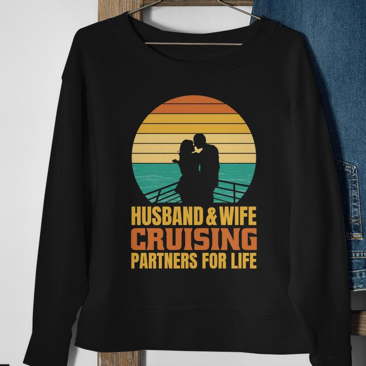 Husband And Wife Cruising Partners For Life Sweatshirt Gifts for Old Women