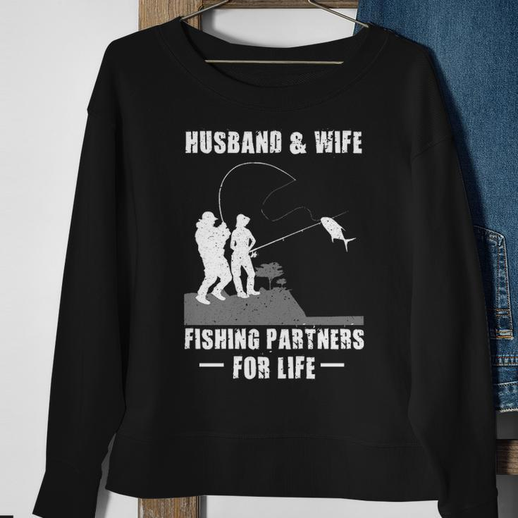 Husband And Wife - Fishing Partners Sweatshirt Gifts for Old Women