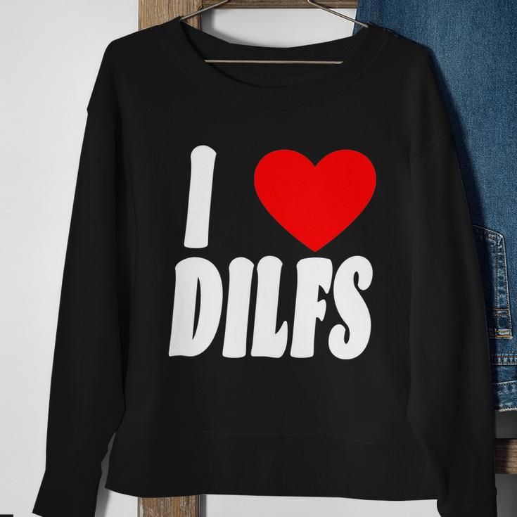 I Heart Dilfs V2 Sweatshirt Gifts for Old Women