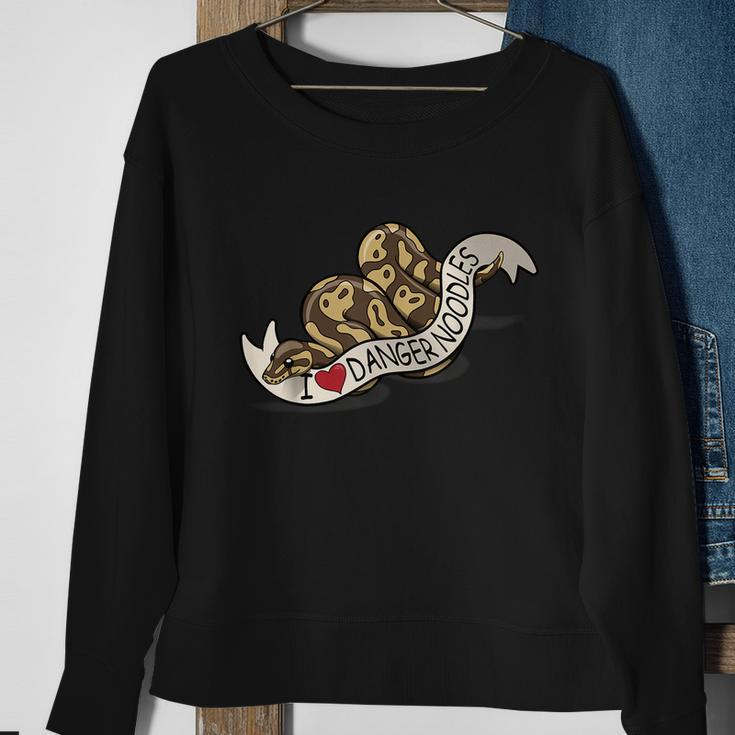 I Love Danger Noodles Ball Python Cute Graphic Design Printed Casual Daily Basic Sweatshirt Gifts for Old Women