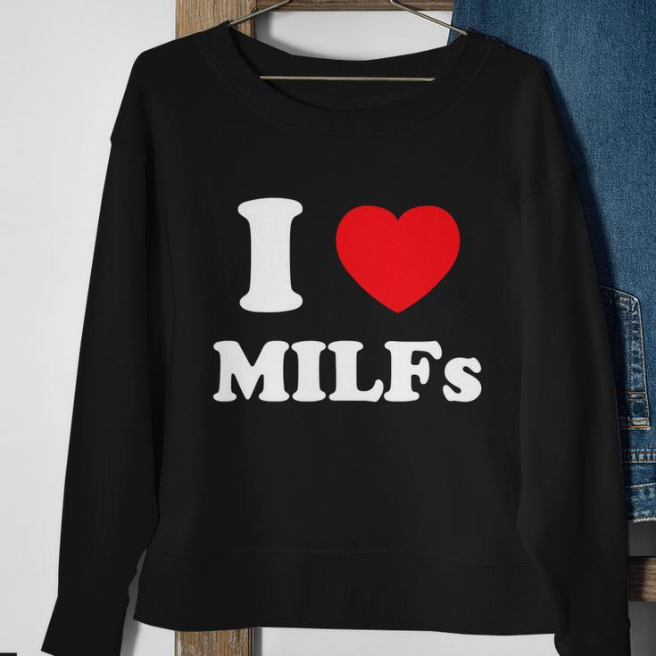 I Love Heart Milfs And Mature Sexy Women Sweatshirt Gifts for Old Women