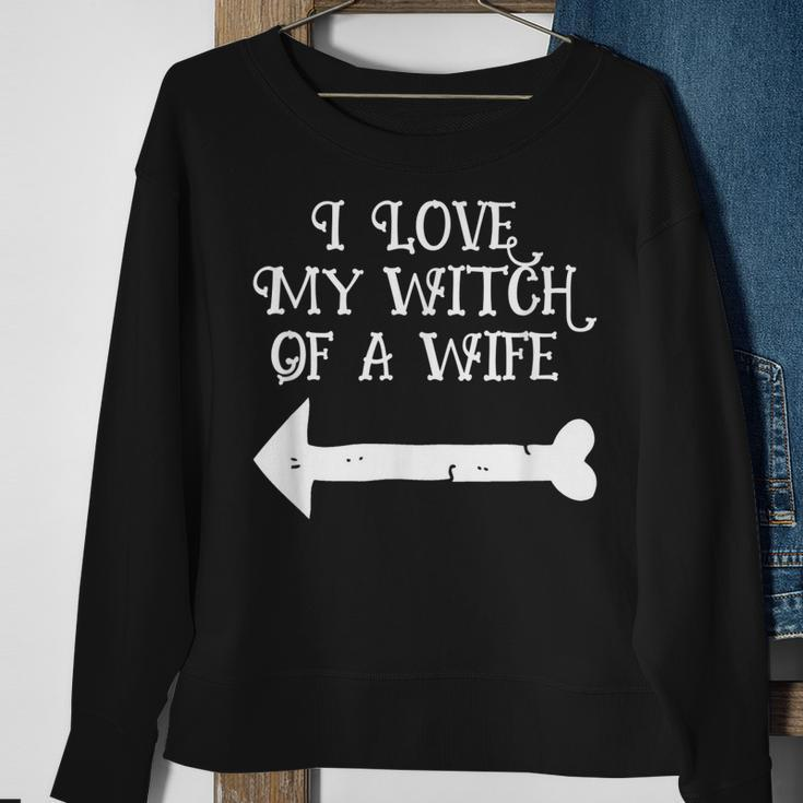 I Love My Witch Wife Halloween- His And Hers Sweatshirt Gifts for Old Women