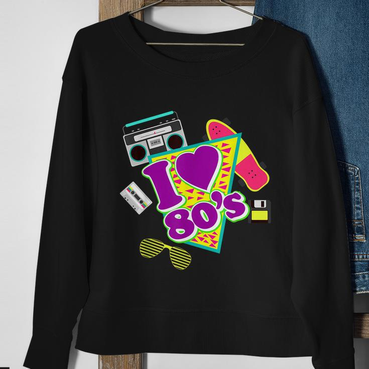 I Love The 80S Eighties Cool Gift Graphic Design Printed Casual Daily Basic Sweatshirt Gifts for Old Women